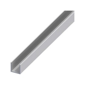 Alfer PROFILO A U ALLUMINIO Argento Satinato mm.  8x8x1 mt. 2