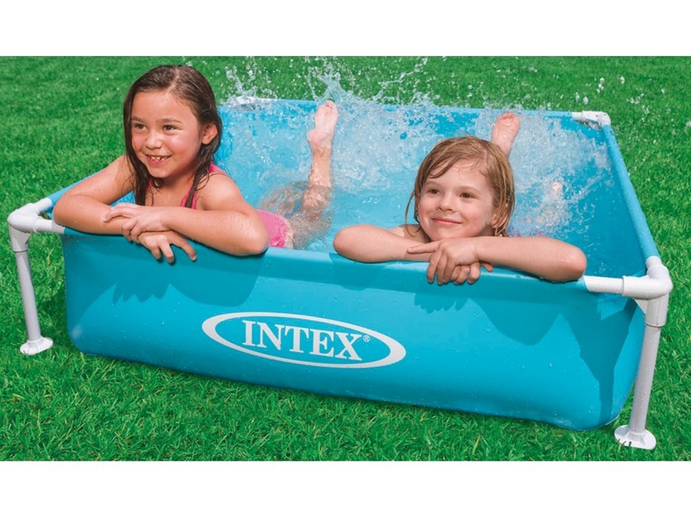 Intex PISCINA QUADRATA MINI FRAME cm. 122x122x30 h (lt. 342) col. Blu