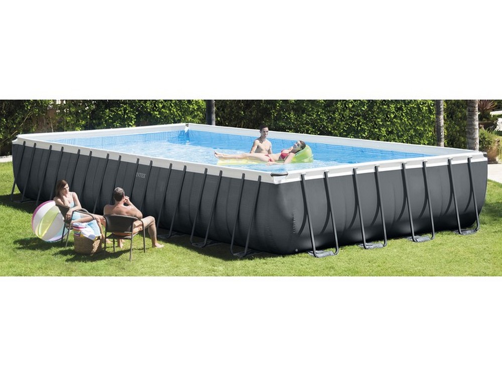 Intex PISCINA RETTANGOLARE ULTRA XTR FRAME CON POMPA A SABBIA  cm. 975x488x132 h