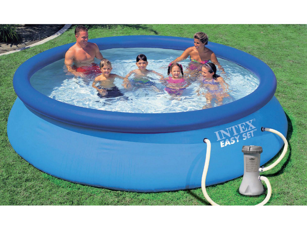 Intex PISCINA TONDA EASY SET AUTOPORTANTE CON POMPA FILTRO  Ø cm. 366x76 h