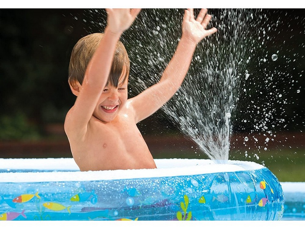 Intex PISCINA TONDA GONFIABILE BABY FISH DOUBLE  cm. 279x36 h (lt. 990+232)