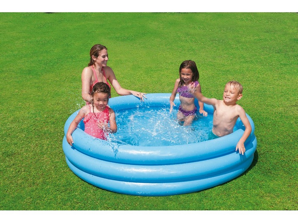 Intex PISCINA TONDA GONFIABILE CRYSTAL BLU  cm. 147x33 h (lt. 330)