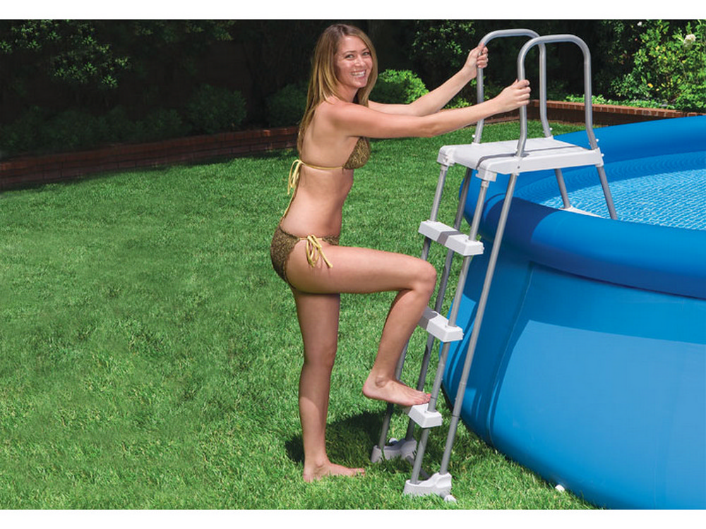 Intex SCALETTA PER PISCINA SAFETY GRADINI STACCABILI  h. max cm. 122