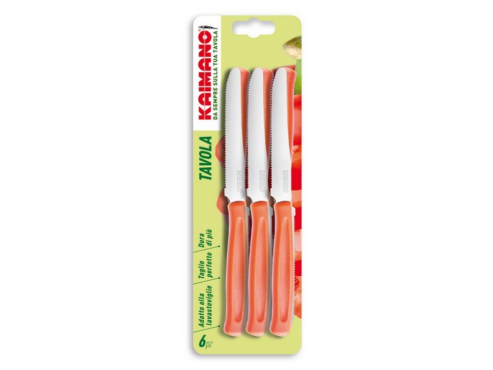 Kaimano SET COLTELLI DA TAVOLA DINAMIK 6 PEZZI col. Bianco