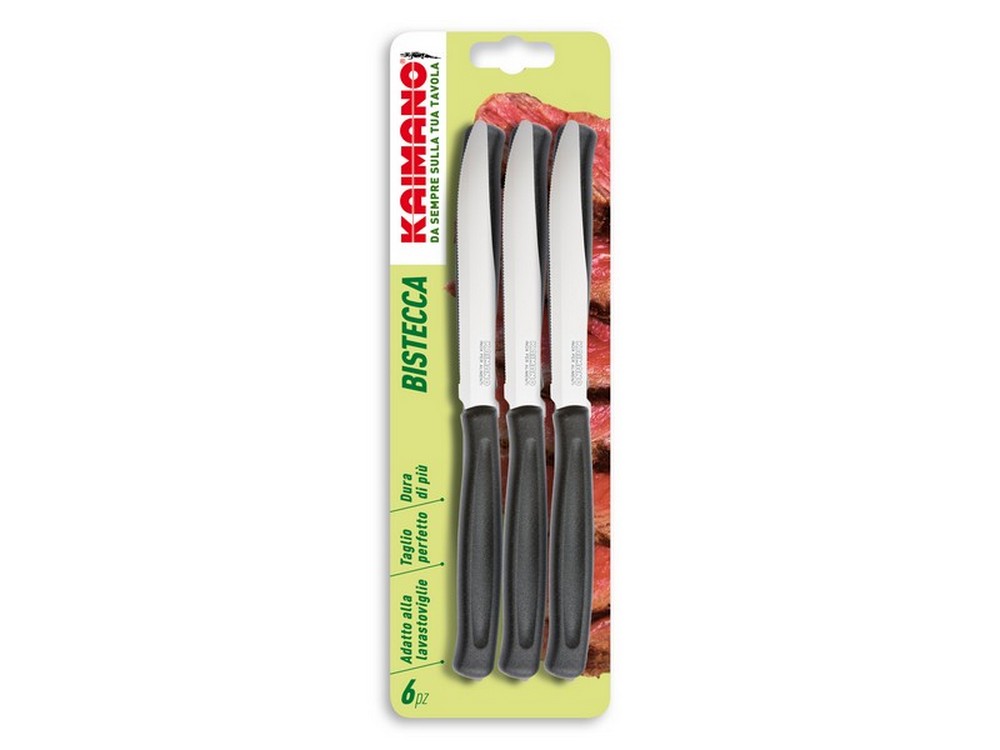 Kaimano SET COLTELLI PER BISTECCA DINAMIK 6 PEZZI col. Rosso
