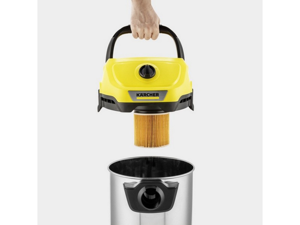 Karcher BIDONE ASPIRA SOLIDI-LIQUIDI WD 3 S V-19/4/20 CORPO ACCIAIO INOX 1.000 W lt. 19