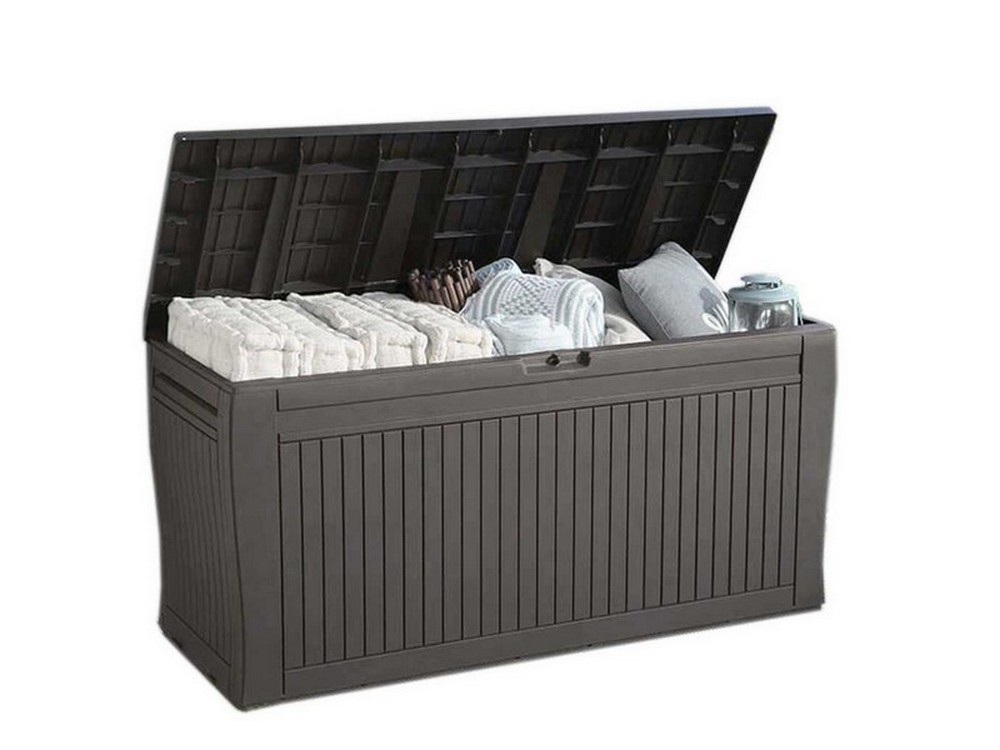 Keter BAULE PORTA ATTREZZI DA GIARDINO COMFY cm. 116,7x44,7x57 h col. Grafite