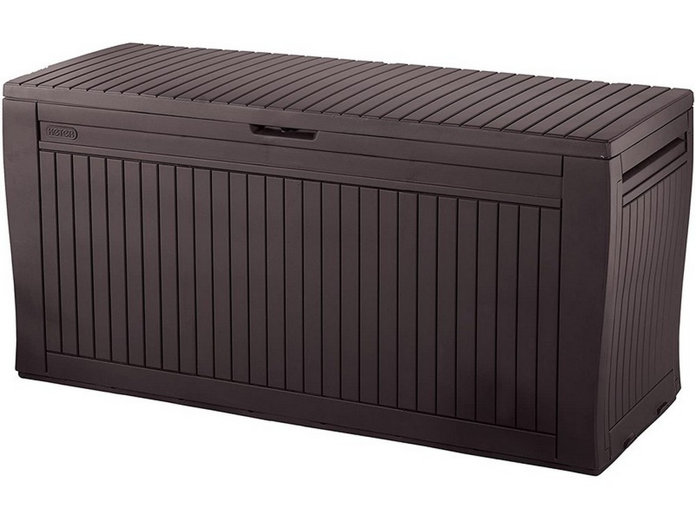 Keter BAULE PORTA ATTREZZI DA GIARDINO COMFY cm. 116,7x44,7x57 h col. Marrone