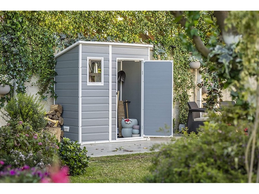 Keter CASETTA DA GIARDINO MANOR 6X4 cm. 183,5x111x200,5 h col. Grigio