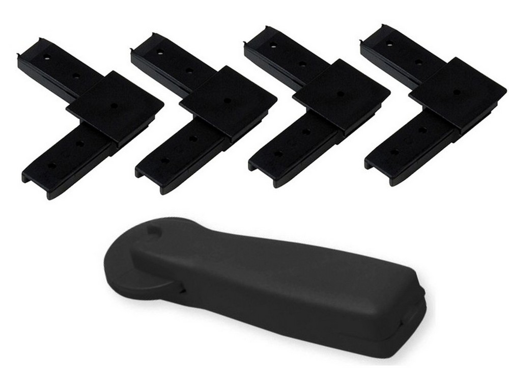 KIT 4 ANGOLI + ROTELLA PER PROFILO ZANZARIERA CLARISSA