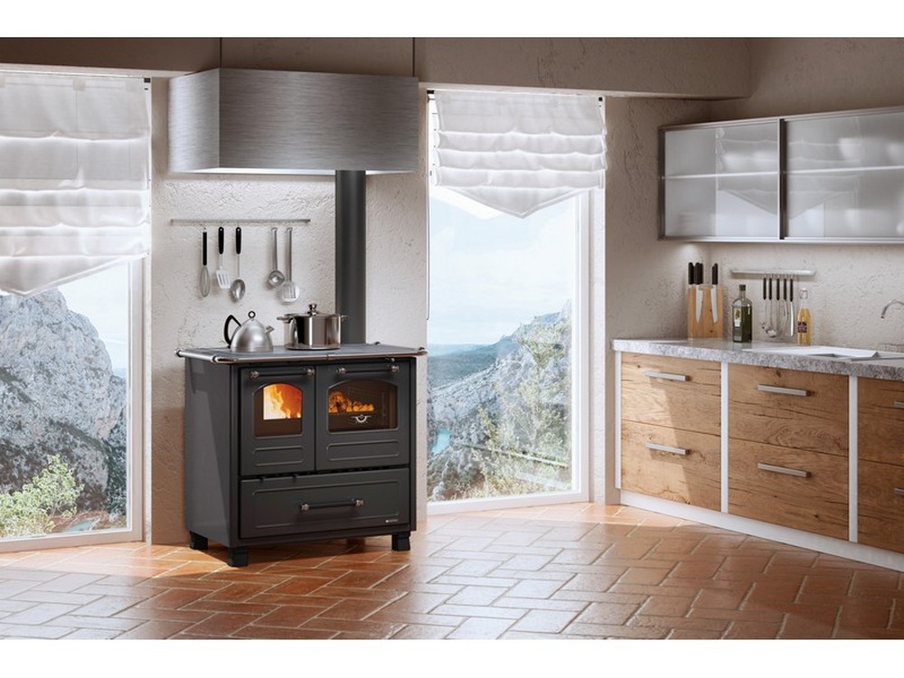 La Nordica CUCINA A LEGNA FAMILY 4,5 Col. Nero Antracite