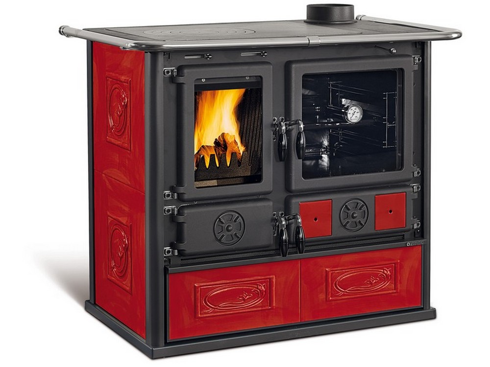 La Nordica CUCINA A LEGNA ROSA 5.0 VST CERAMICA Col. Liberty Bordeaux