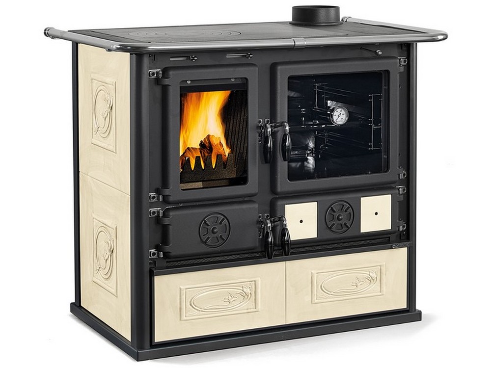 La Nordica CUCINA A LEGNA ROSA 5.0 VST CERAMICA Col. Liberty Panna