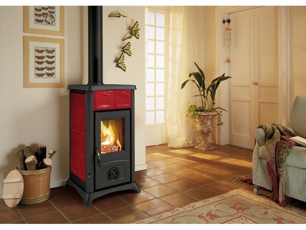 La Nordica STUFA A LEGNA GEMMA Col. Elegance Bordeaux