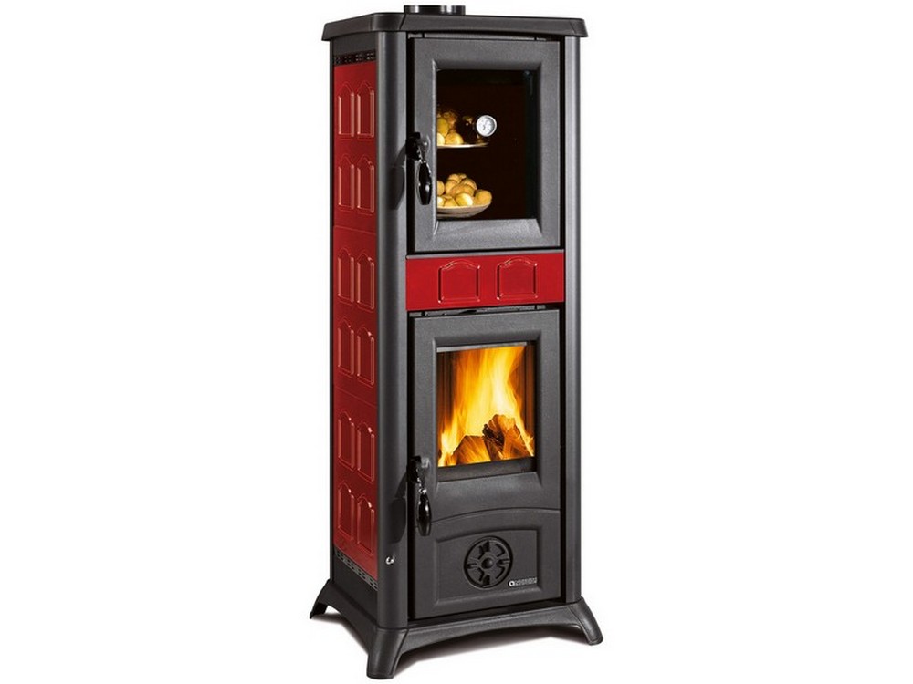 La Nordica STUFA A LEGNA GEMMA FORNO Col. Elegance Bordeaux
