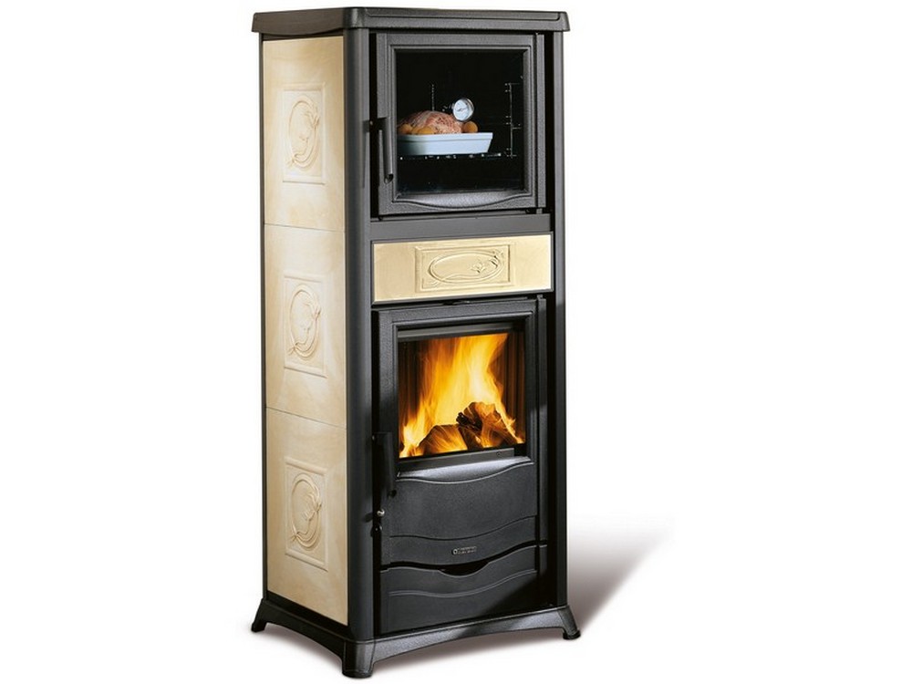 La Nordica STUFA A LEGNA ROSSELLA PLUS FORNO EVO Col. Liberty Panna