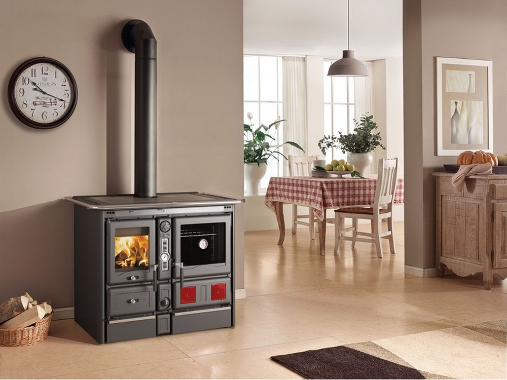 La Nordica TERMOCUCINA A LEGNA TERMOROSA XXL DSA 4.0 Col. Nero Antracite