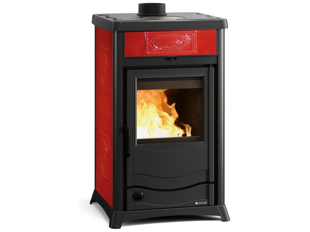 La Nordica TERMOSTUFA A LEGNA TERMOROSSELLA PLUS EVO DSA 4.0 Col. Liberty Bordeaux