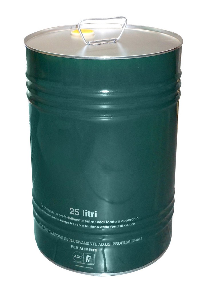 LATTINA PER OLIO CON TAPPO lt. 25 - Ø cm. 29x42,5 h