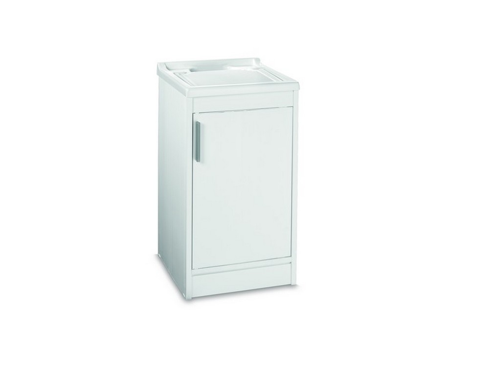 LAVATOIO IN RESINA BIANCO IN KIT  cm. 45x50x86 h