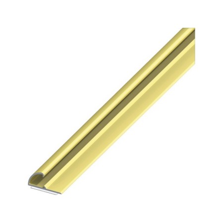 Alfer PROFILO PER BORDI AUTOADESIVO ALLUMINIO Ottone mm. 26x13 mt. 1