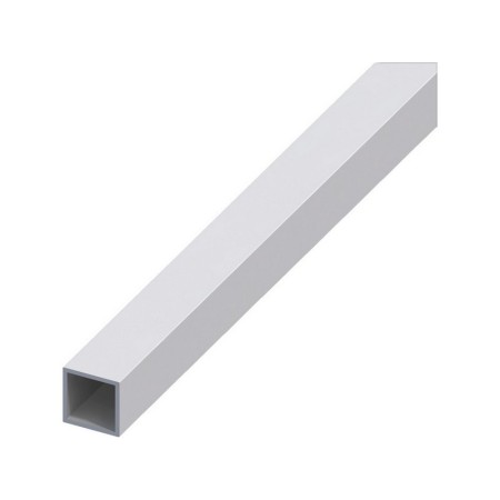 Alfer PROFILO TUBO QUADRATO ALLUMINIO Argento Satinato mm. 10x10x1 mt. 1