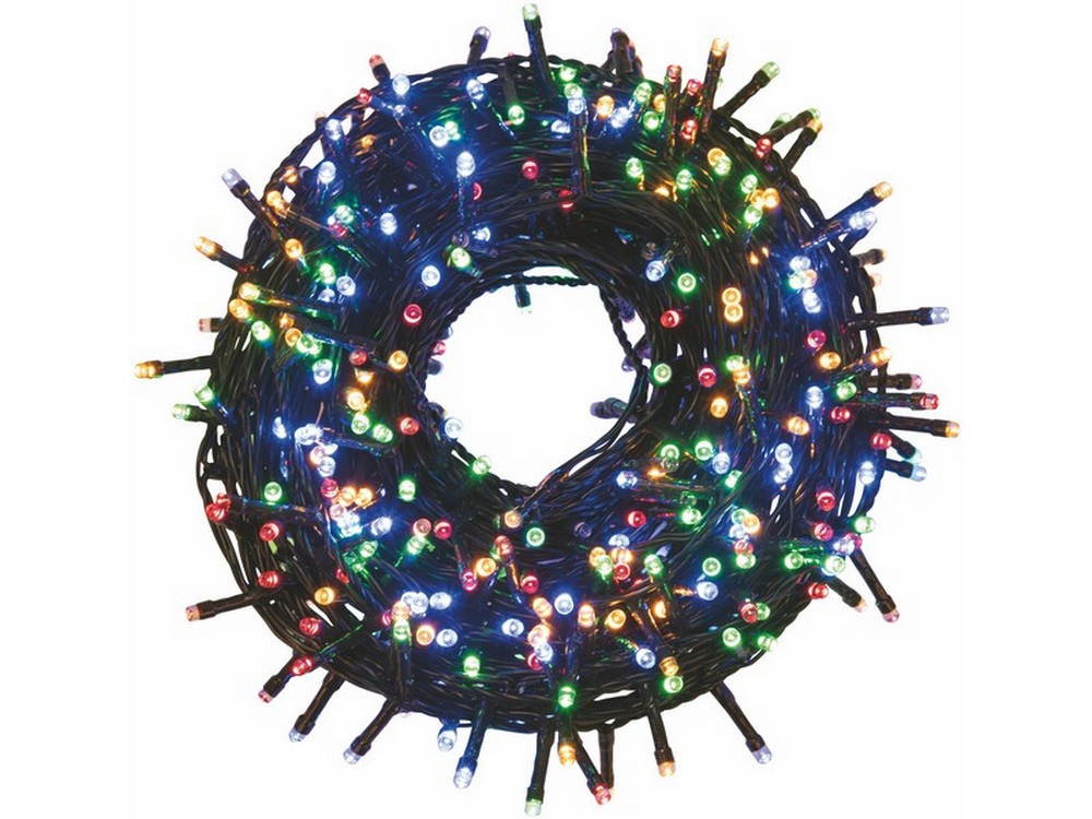 LUCI DI NATALE PER INTERNO ED ESTERNO MULTICOLOR  300 led cavo luci 13,5 mt. 