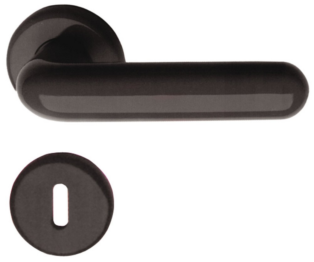 MANIGLIA NYLON CON ROSETTA QUADRO 8  col. Nero