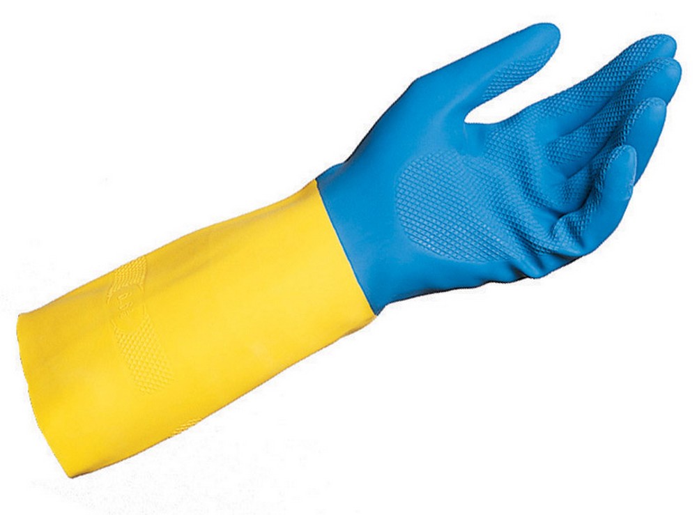 Mapa GUANTI IN NEOPRENE DUO-MIX 405 Col. Blu/giallo tg. 8
