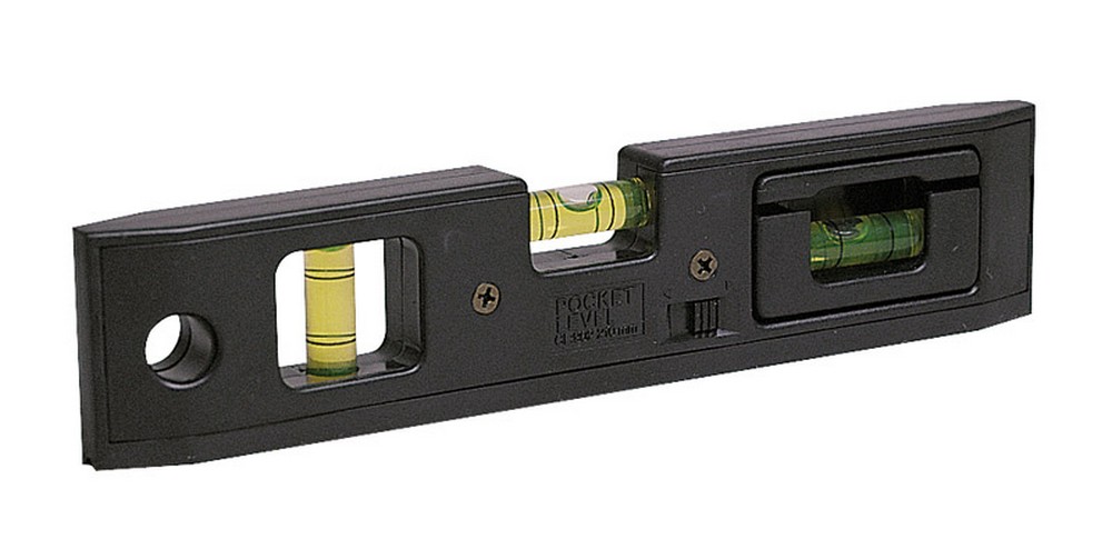 Metrica LIVELLA TASCABILE A 3 BOLLE IN ABS CON BASE MAGNETICA  cm. 21