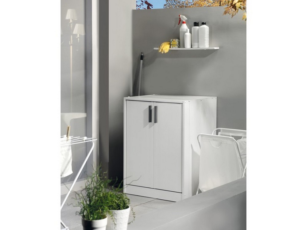MOBILE COPRILAVATRICE IN RESINA col. Bianco cm. 66,5x59,5x91 h
