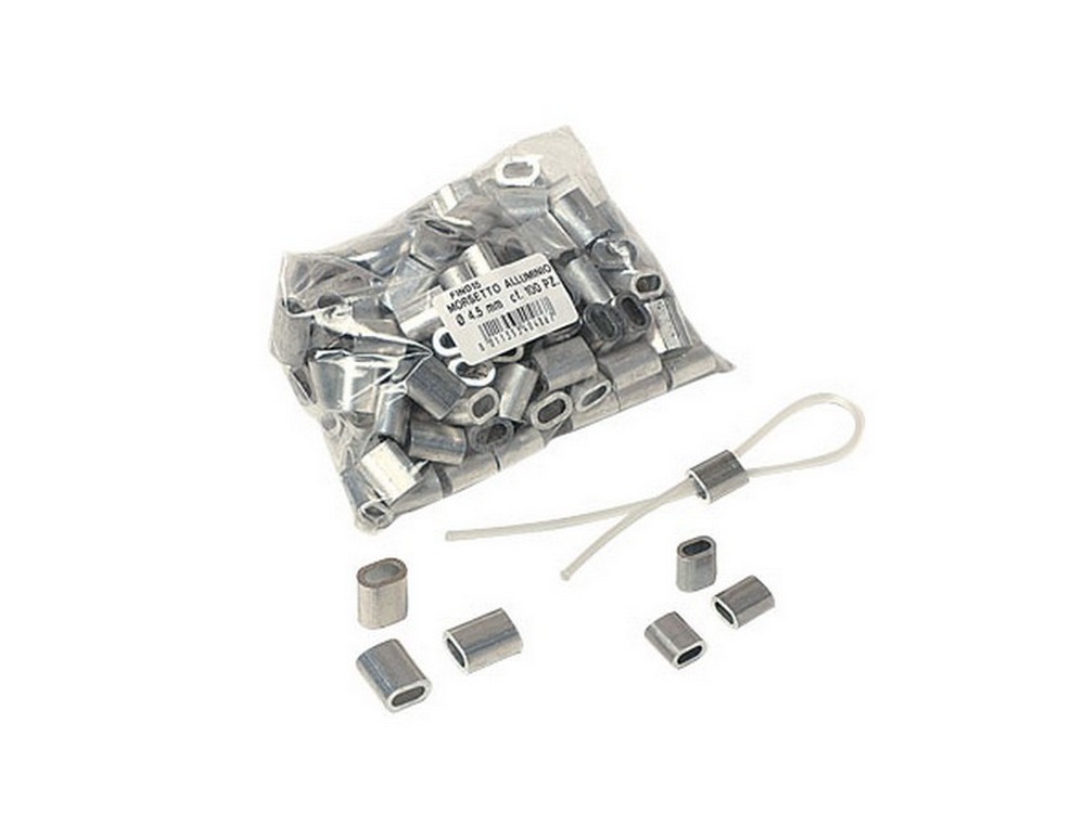 MORSETTO IN ALLUMINIO PER CAVETTO NYOFIL 100 PZ.