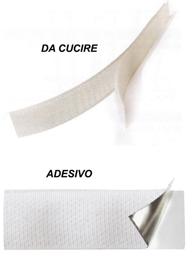 NASTRO VELCRO BIANCO Da cucire Uncino
