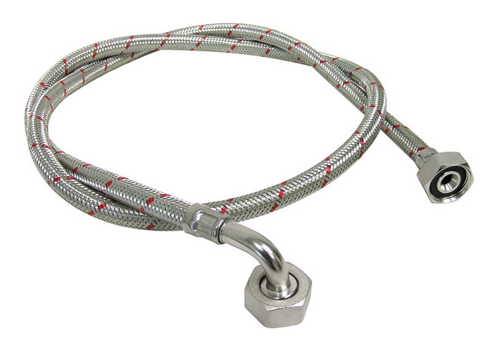Parigi TUBO CARICO LAVATRICE LAVINOX CON CURVA Attacco 3/4 cm. 150