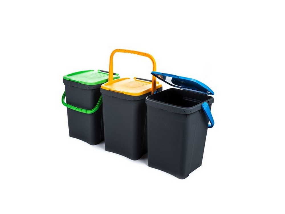 PATTUMIERA Lt. 20 - cm. 34,5x34,5x34,5 h col. Assortiti