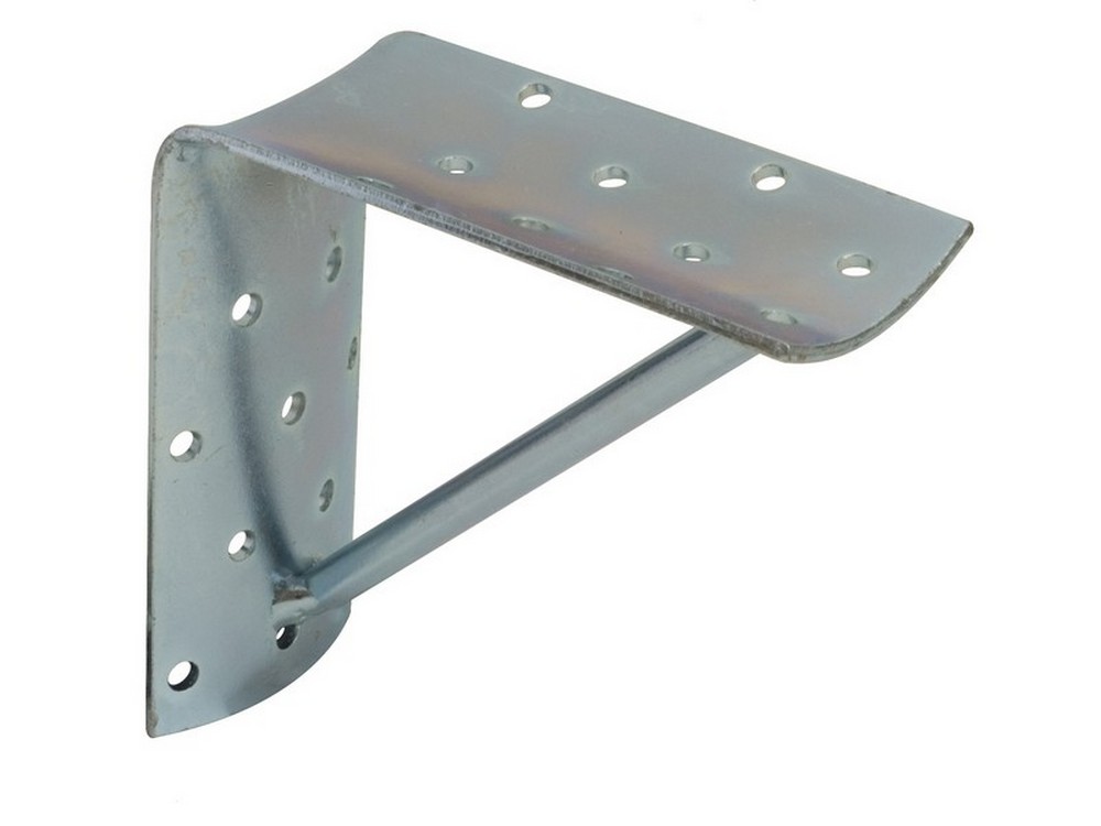 PIASTRA ANGOLARE PER PALI TONDI CON RINFORZO  mm.100X100x50