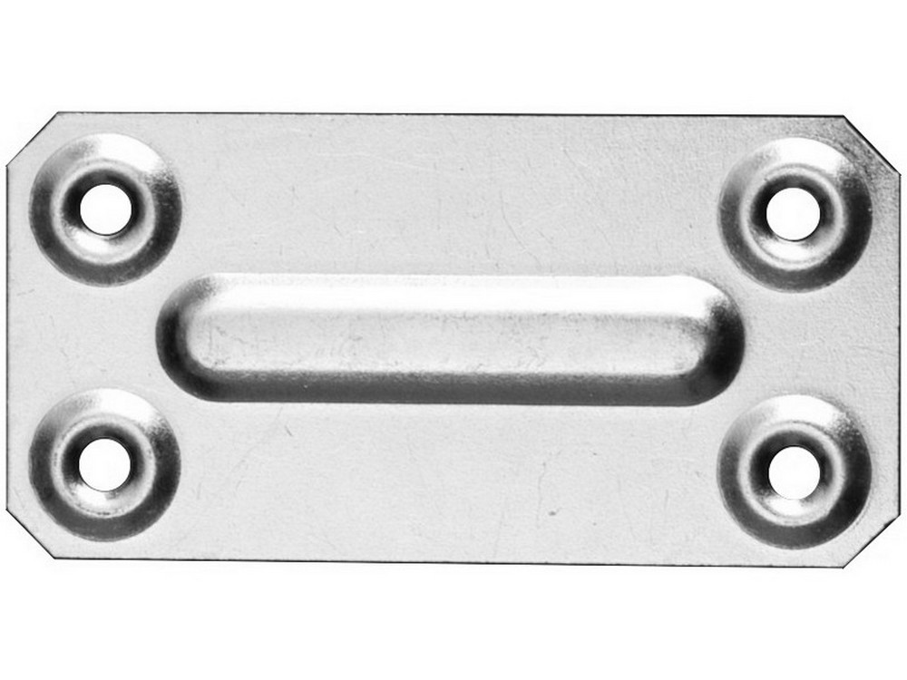 PIASTRINA DI GIUNZIONE DIRITTA FERRO ZINCATO 100 PZ.  mm.70x35