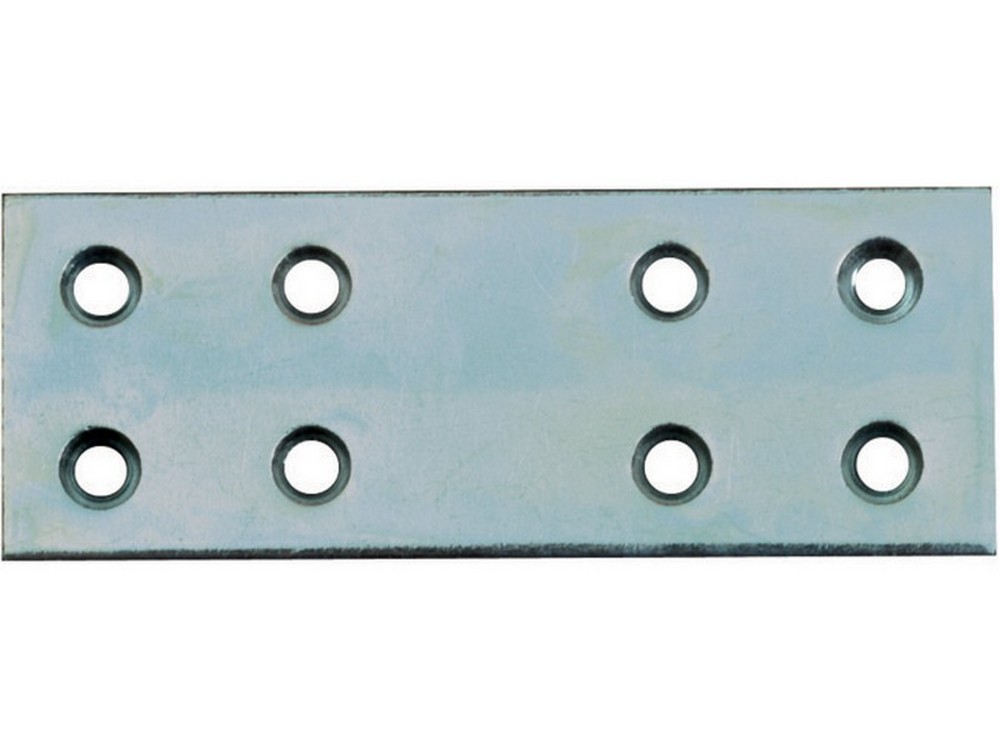 PIASTRINA DI GIUNZIONE DIRITTA FERRO ZINCATO 50 PZ. mm.60x30