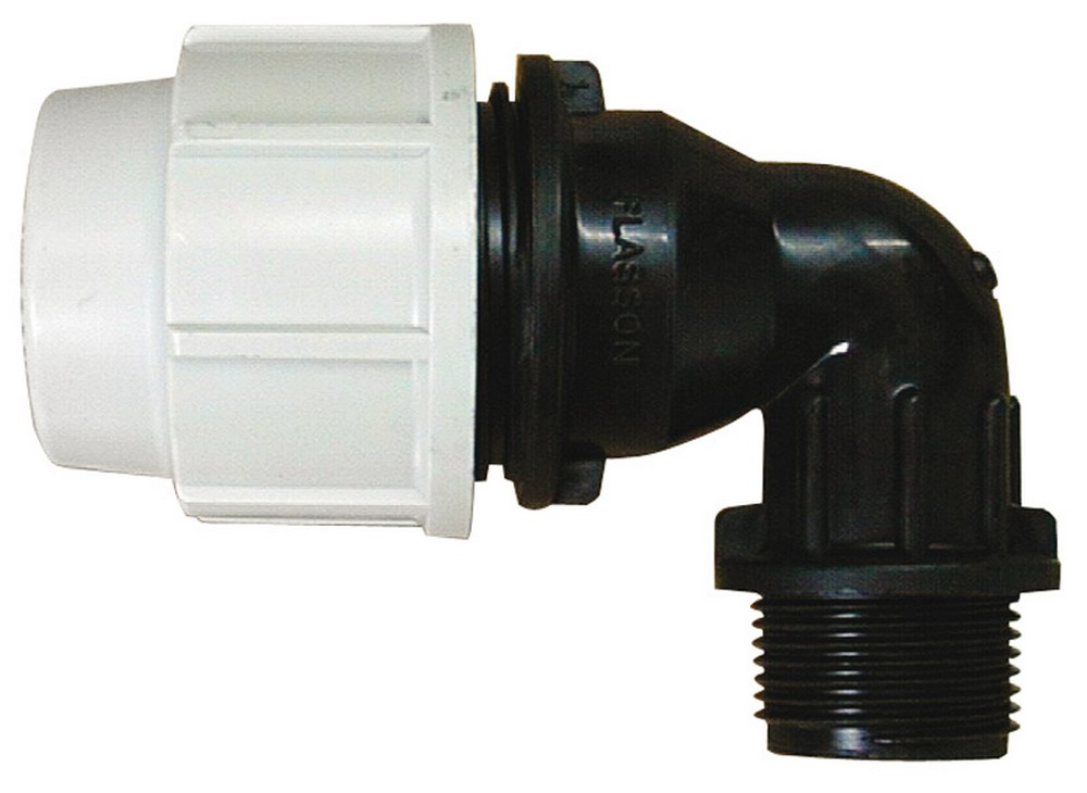 Plasson GOMITO A 90°CON DERIVAZIONE MASCHIO Art. 7850 mis. 20x1/2