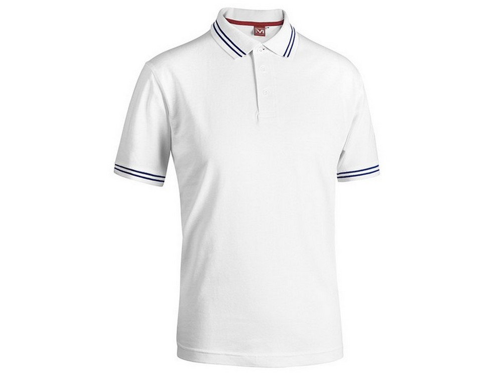 POLO SMITH Col. Bianco/Blu Navy Mis. XXL