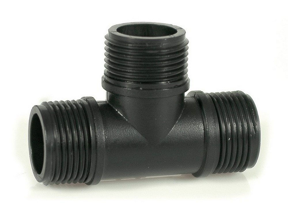 RACCORDO FILETTATO A T MASCHIO PER TUBO IN POLIETILENE  mis. 1x1x1