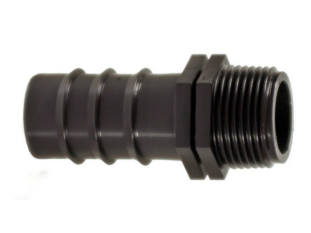 RACCORDO MASCHIO PER TUBO IN POLIETILENE mm. 32x1