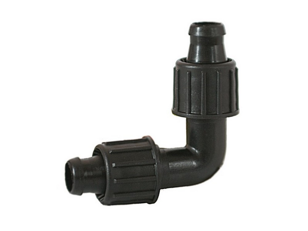RACCORDO PER TUBO TAPE GOCCIOLANTE GOMITO mm. 16x16