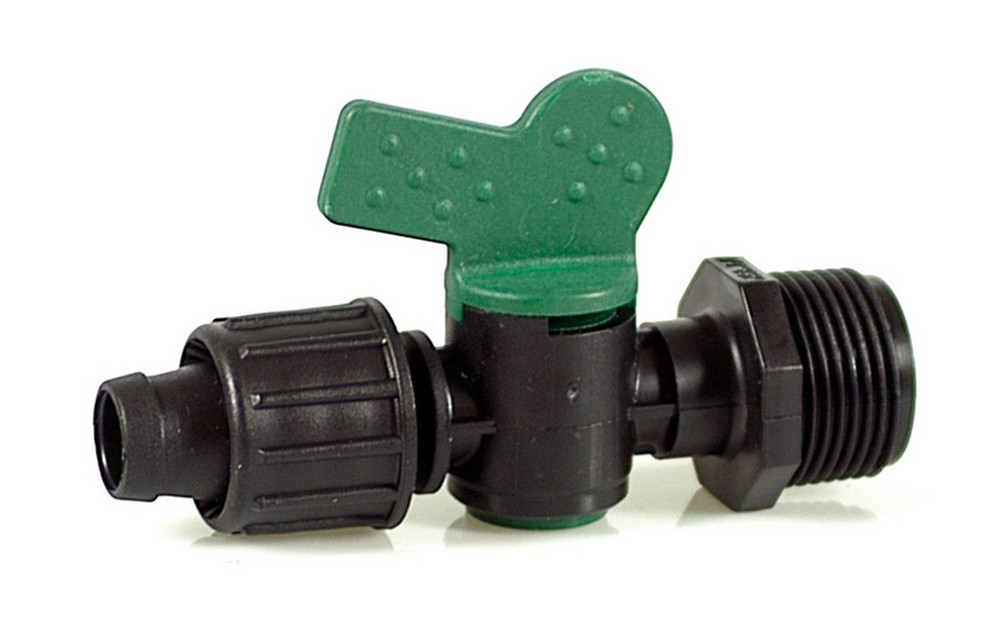 RACCORDO PER TUBO TAPE VALVOLA FILETTO MASCHIO  mm. 16x3/4