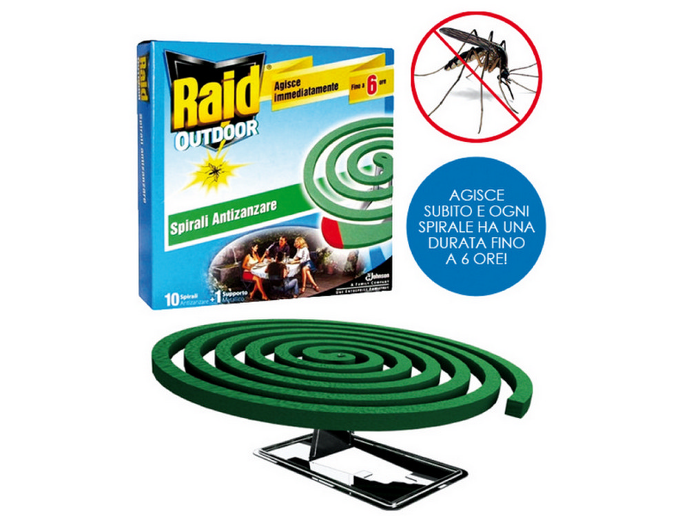 Raid SPIRALI ANTIZANZARE 10 pz.