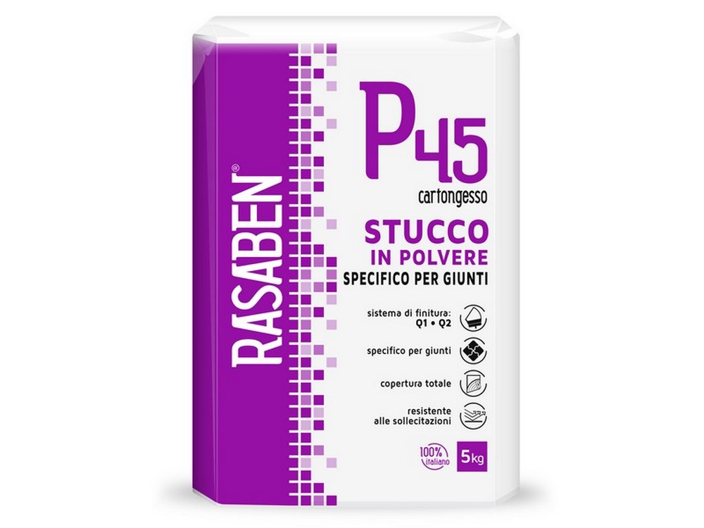 Rasaben STUCCO IN POLVERE PER CARTONGESSO P45 RAPIDO kg.5