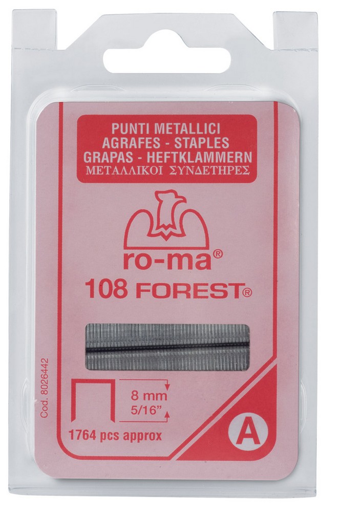 Romeo Maestri PUNTI PER FISSATRICI IN BLISTER FOREST Mod. 108 mm. 8 (1764 pz.)