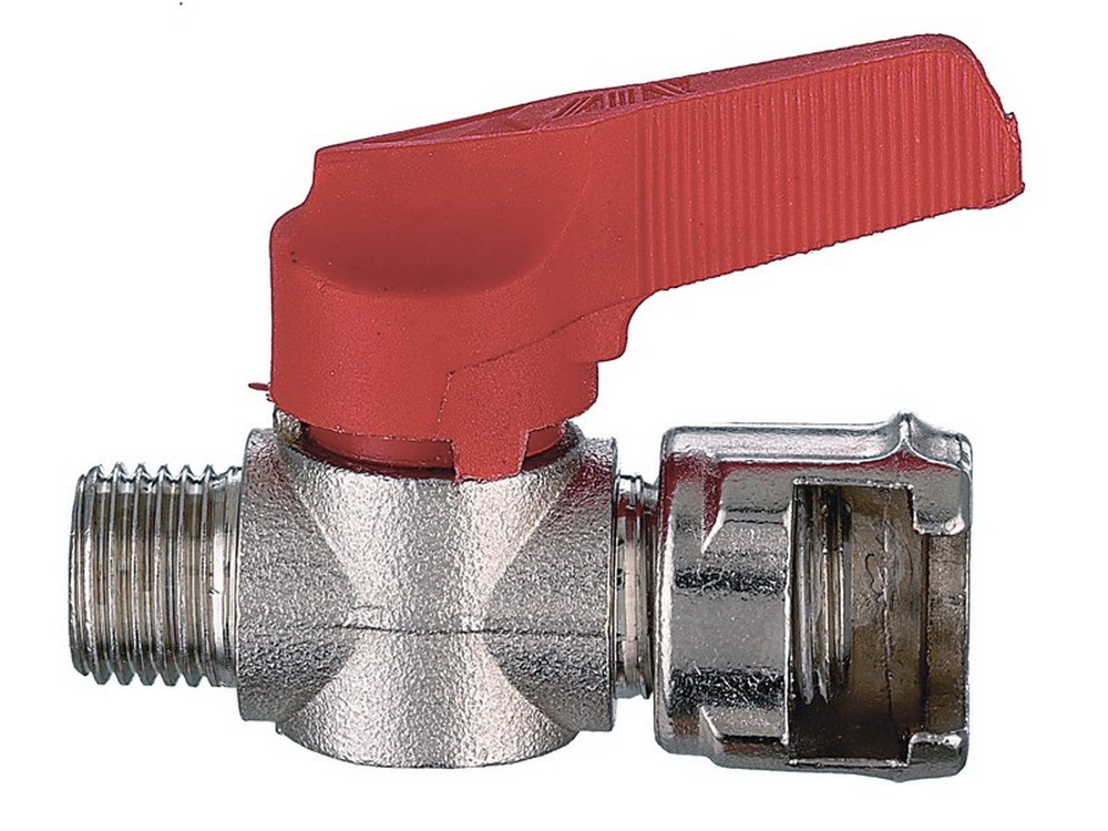 RUBINETTO DI LINEA CON DADO PER COMPRESSORI  1/8M