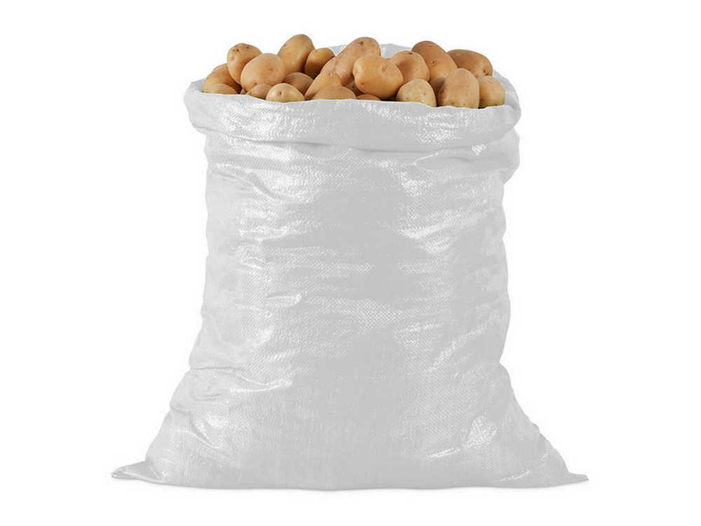 SACCO IN POLIPROPILENE BIANCO ORLATO Capacità kg.100 cm. 70x120