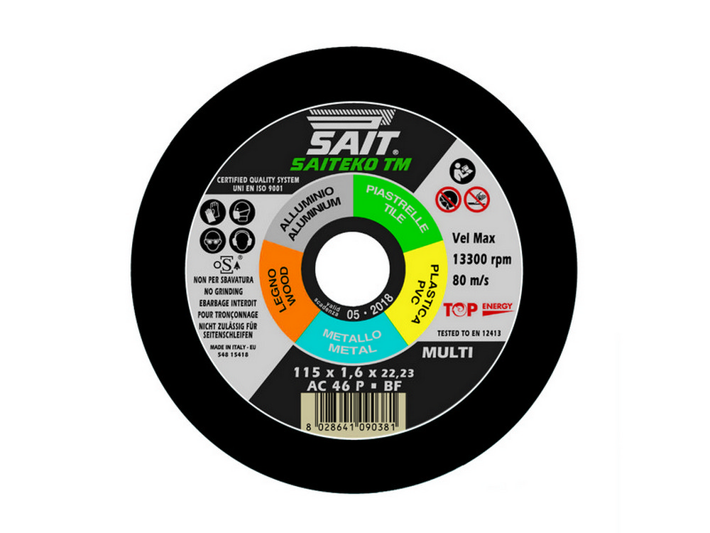 Sait DISCO ABRASIVO EK WINNER-TM impiego universale Ø mm. 115x1,6x22,23